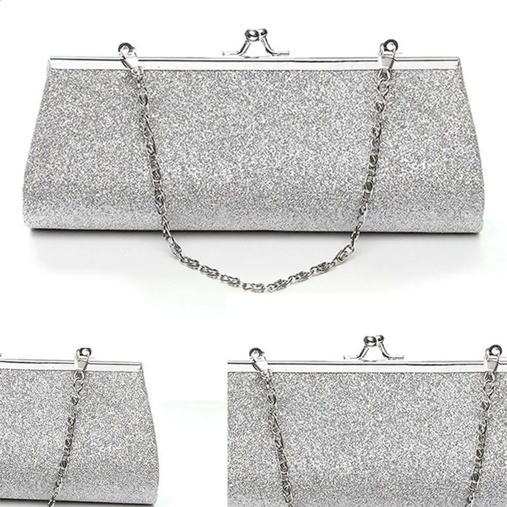 Sparkly with The Chain Wedding Banquet Purse Glitter Shoulder Bag Evening Clutch Handbag 250218