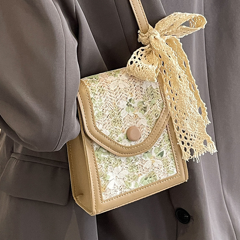 This year's popular straw 2024 summer new crossbody women, ins small fresh lace woven bags for women H727#13 ddmy 1b35