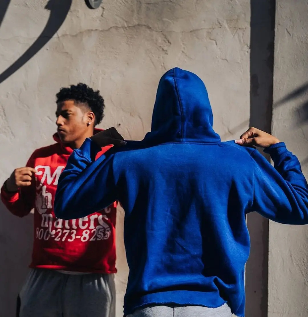 Retro street Mental Health Matters hoodie mens and womens long-sleeved casual loose y2k Couples clothing sweatshirts 240717