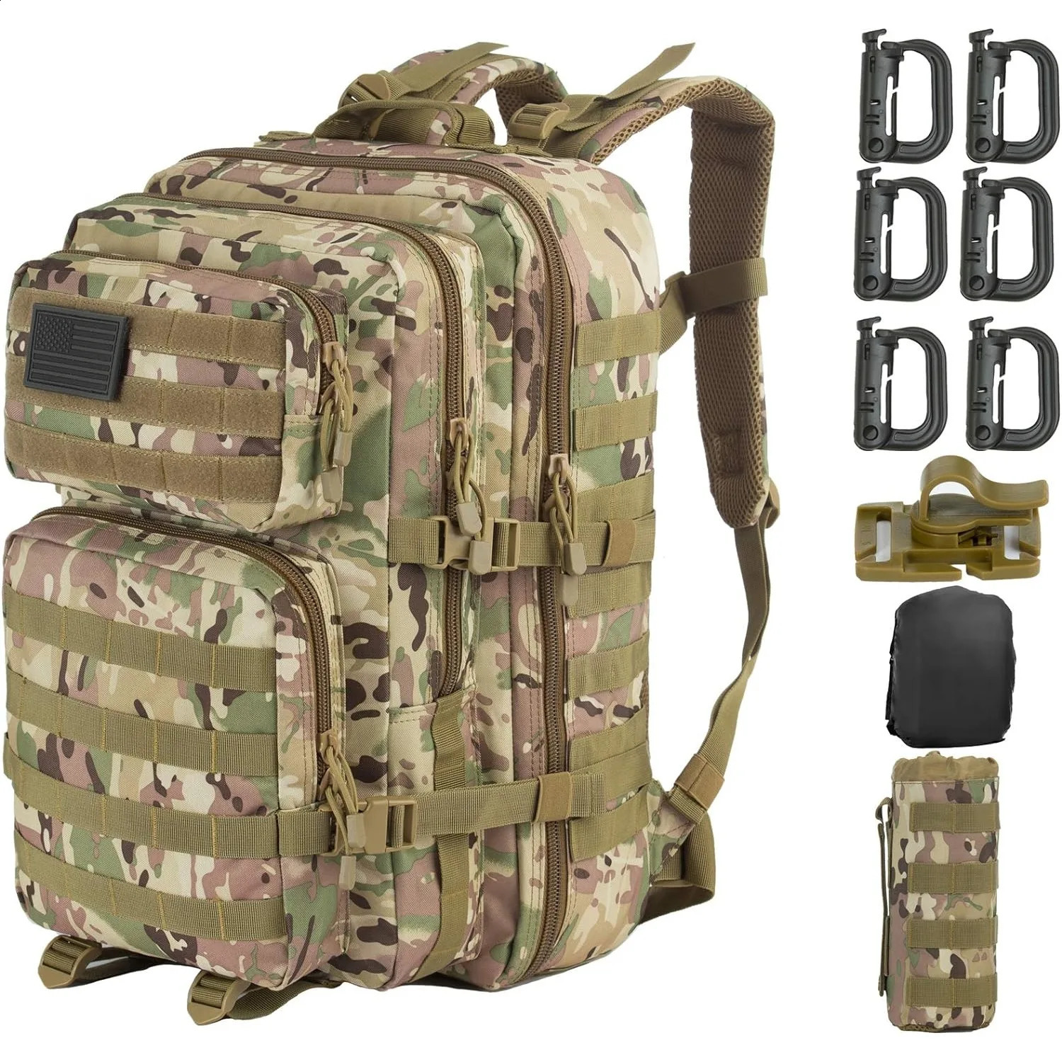 Outdoor hiking bag camouflage tactical horseback riding backpack equipment camping womens 240726