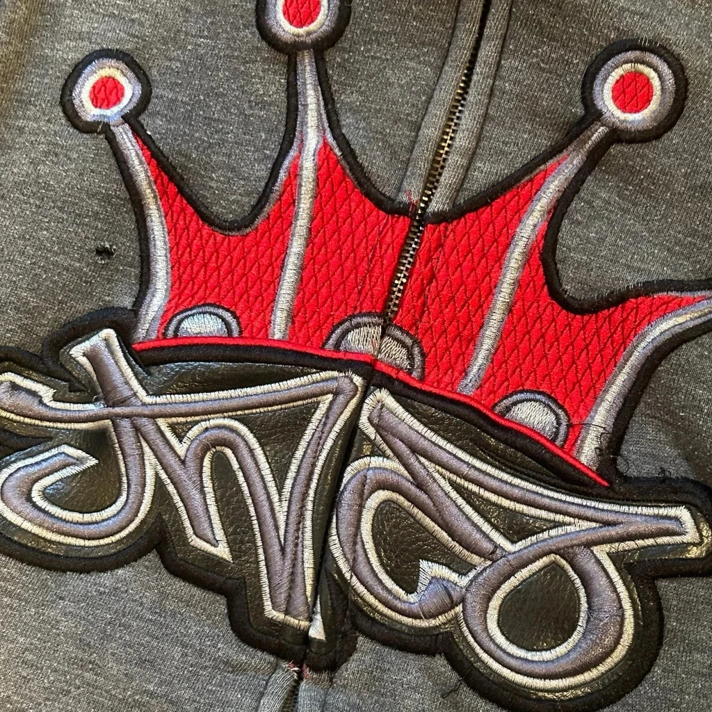 JNCO Y2K Style Zip Up Hoodies Men Embroidery Hip Hop Oversize Sweatshirt Women Casual Retro Clothes Harajuku Streetwear 240717