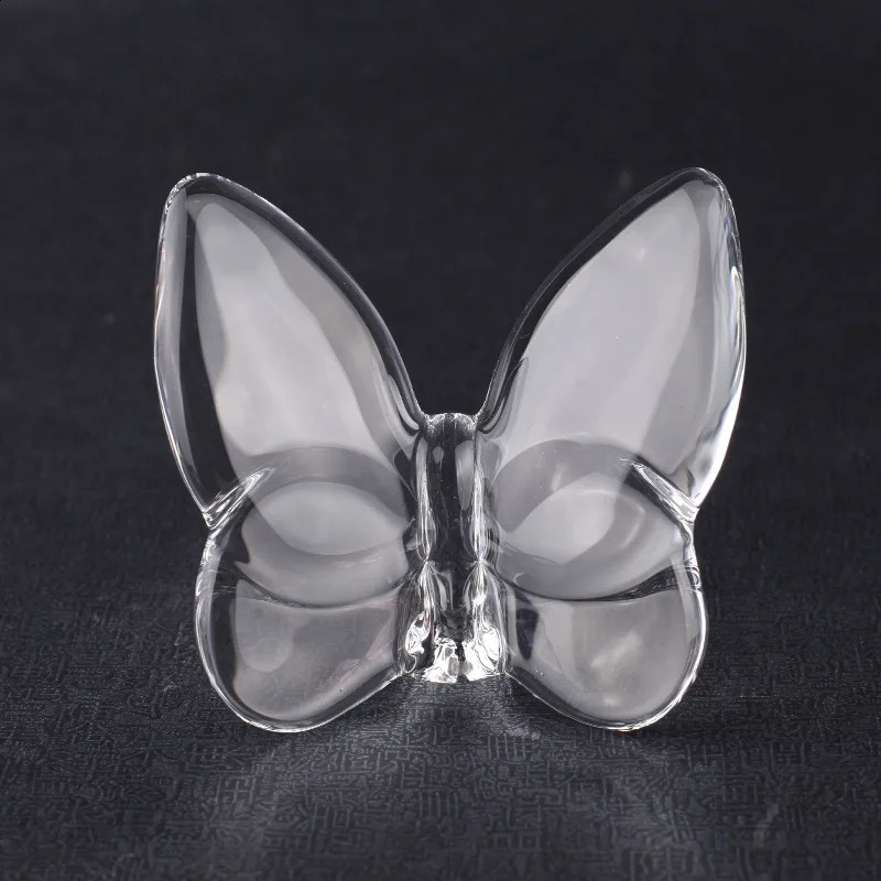 Glass Crystal Butterfly Wings Fluttering Lucky Butterfly Glints Vibrantly with Bright Color Ornaments Home Decor 240717