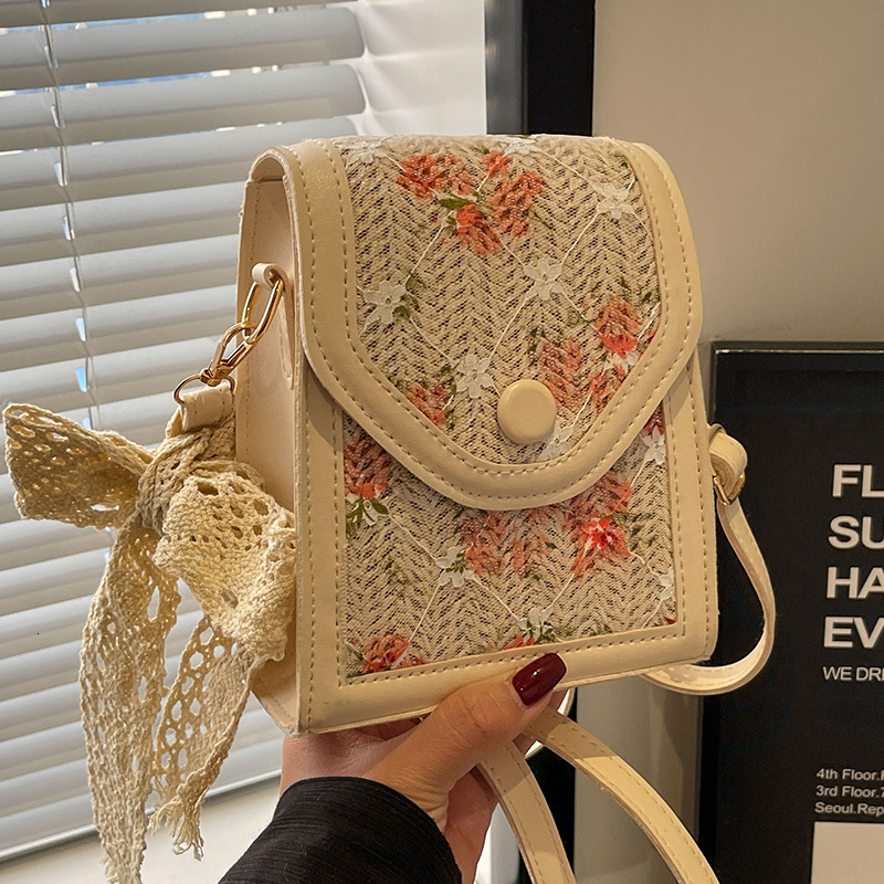 This year's popular straw 2024 summer new crossbody women, ins small fresh lace woven bags for women H727#13 ddmy 1b35