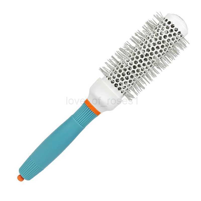 Hair Comb Professional Salon Hair Brush Hair Styling Hairbrush Hairdressing Comb Round Curly Hair Rollers Tools BlueM240727