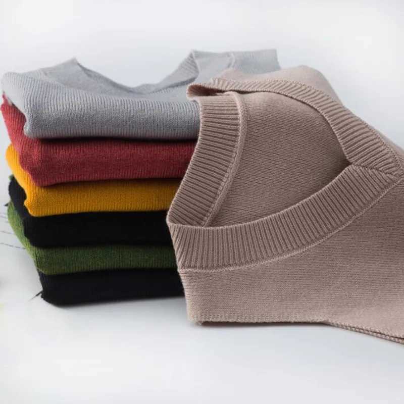 2022 Baby Toddler Jumper School Boy Girl Solid Vest Children Waistcoat Sleeveless Knitted Sweater Tops Kids Vest For Boys GirlsXJ240819