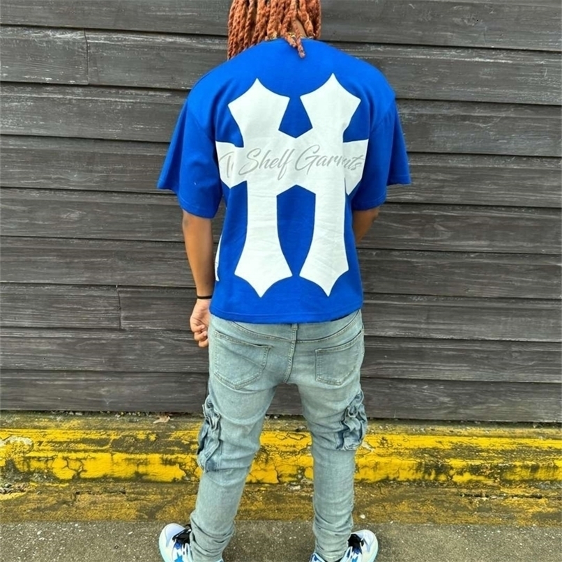 Harajuku high street gothic streetwear y2k top oversized short letter print graphic t shirts korean shirt men clothing 240726