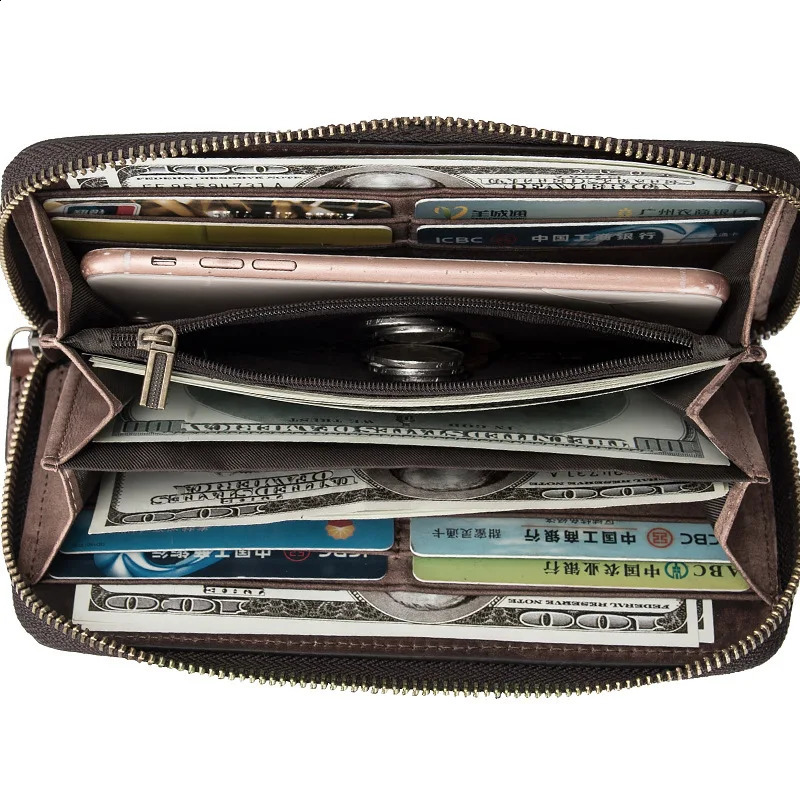 Fish Pattern Ladies Wallet Genuine Leather Coin Purse Real Cow Men or Women Vintage First Layer Cowhide Clutch Bag 240727