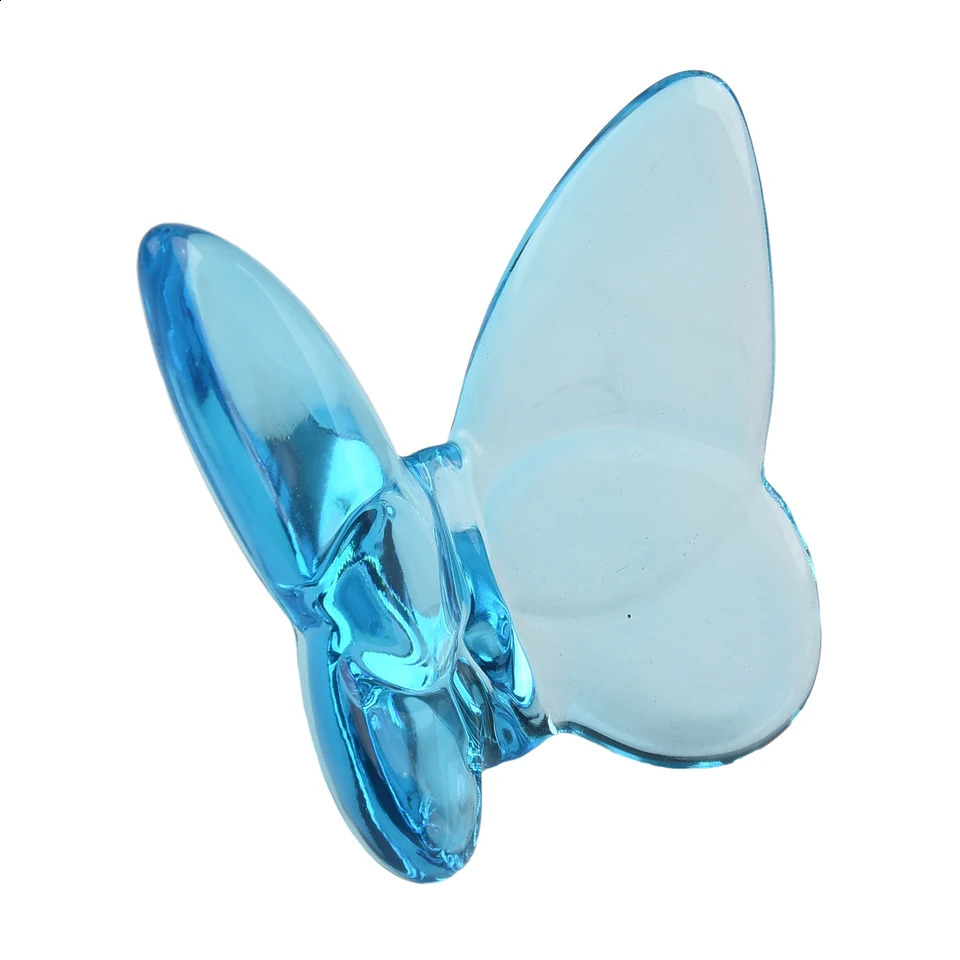 Glass Crystal Lucky Butterfly Vibrantly With Bright Color Ornaments Home Decor For Livingroom Bedroom 240717