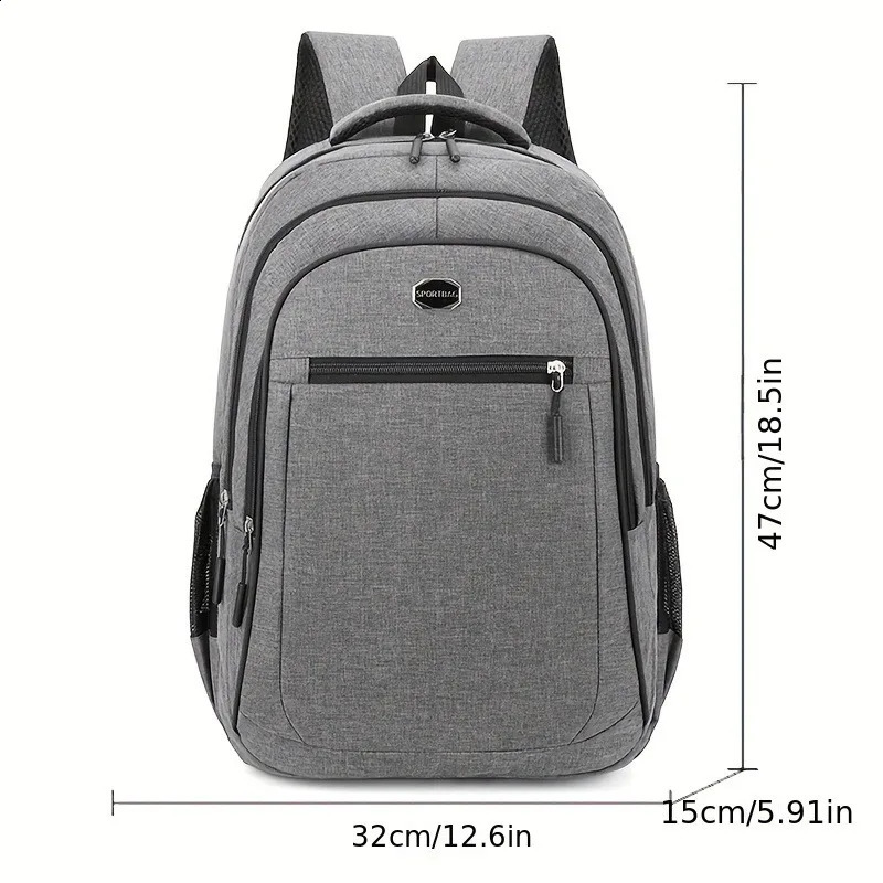 Large Capacity Backpack Mens And Womens Student Computer BagMulti Pocket Waterproof Wearresistant Commuting BackpackChr y240919