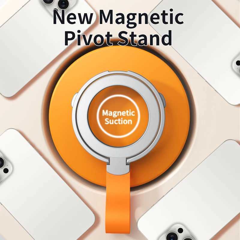 2023 New Strong Magnetic Mobile Phone Holder for Magsafe Accessories Magnet Stand with Strap Bracket for iPhone 13 14 15 SamsungM240725