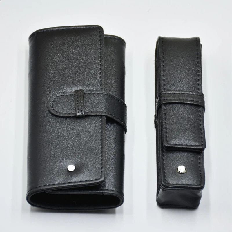 high quality black MB Leather and PU pen bag Business office stationery pencil case for Birthday gift 240722