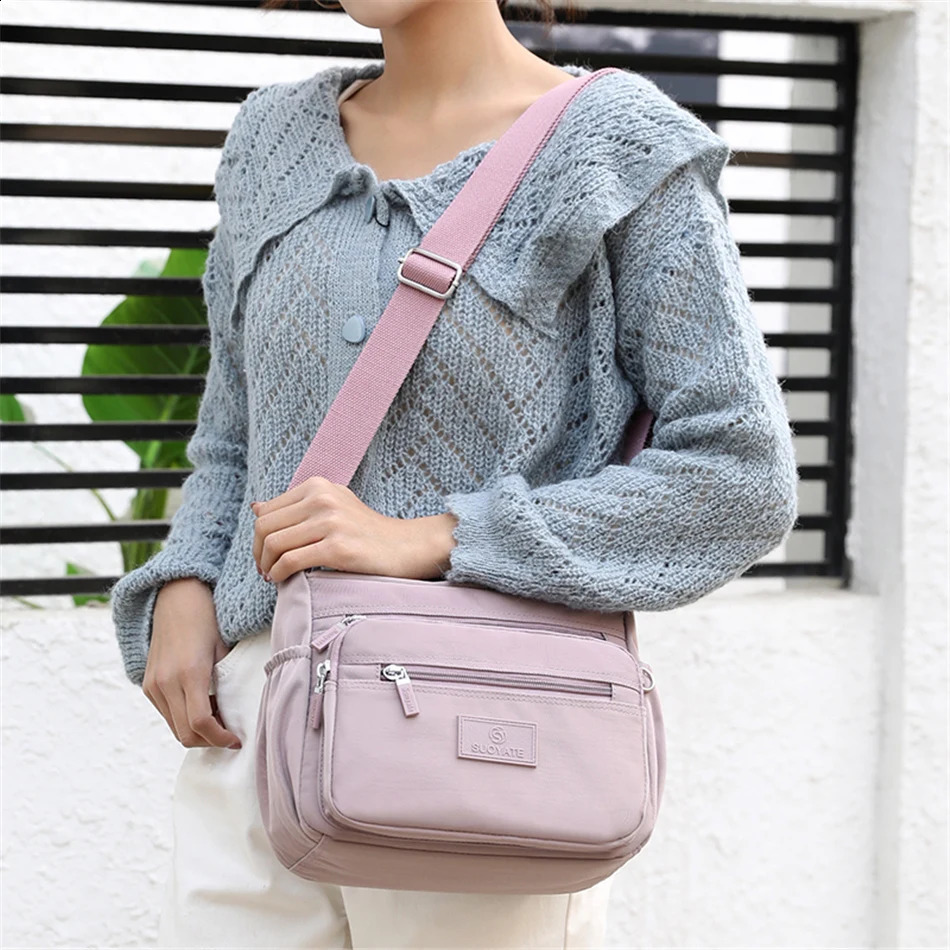 Summer Style Many Pocket Shoulder Crossbody Bags for Women Ladies Hand Cross Body Bag Woman Purses and Handbags Sac A Main 240727