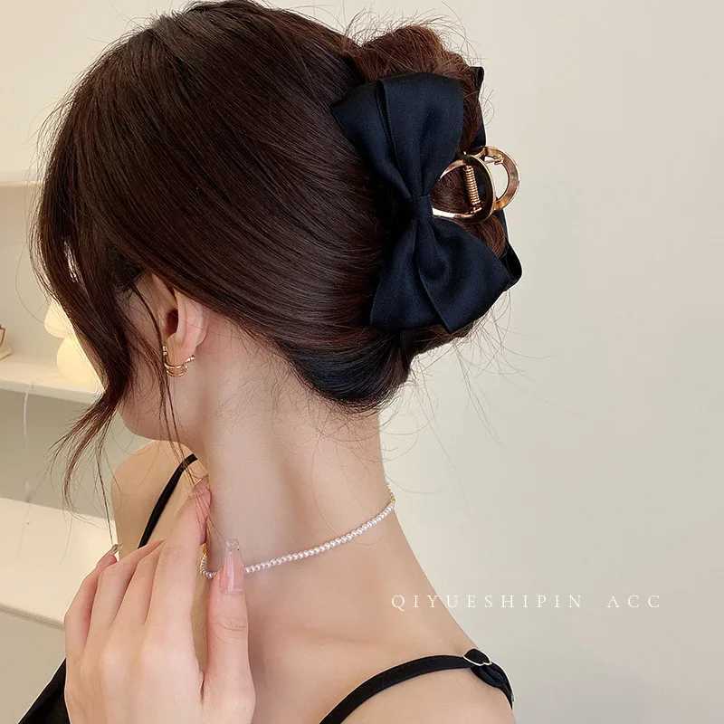 1 fashionable satin bow hair clip a brand new bow hair clip suitable for sweet girls and womens headwear giftsL240727