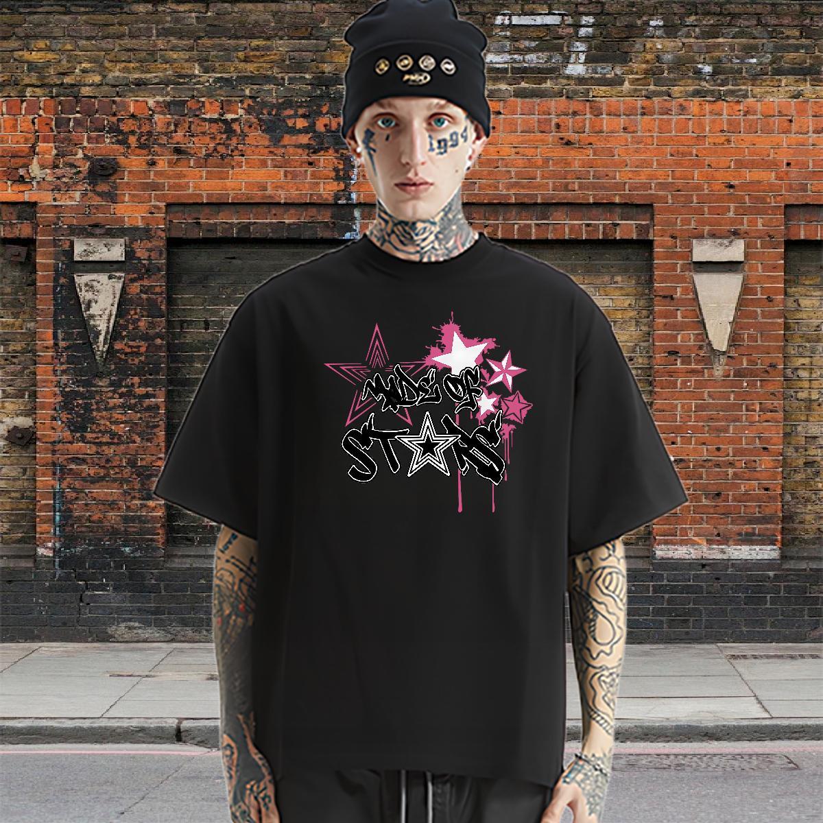 New Arrival Mens T Shirts letter Clothings 100% Cotton 230g Beach Popular Custom Printed Breathable Crew Neck Tshirts