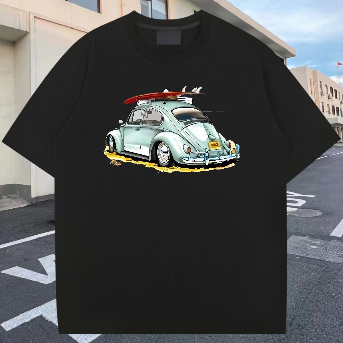 New Arrival T-Shirts for Men car Tops Shirt 230g Cotton Home Outdoor High Quality Skull Short Sleeve Soft Men Tees