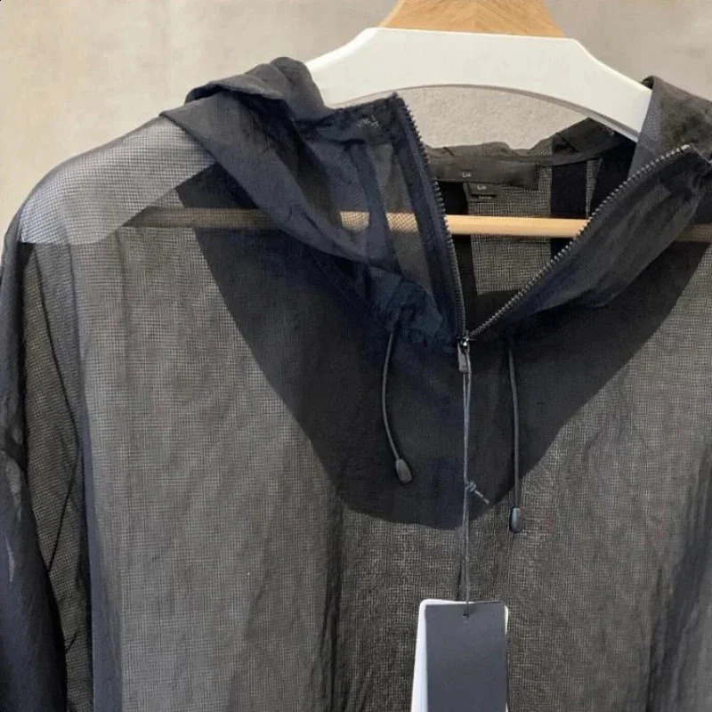 Large 6XL Summer Hip Hop Long Sleeve Hooded Jackets Sunscreen Thin Couple Loose Fit Sports Skin Coat Sun UV Protection Clothing 240717