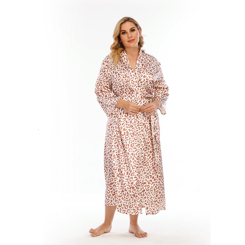 Japanese style pama color living room imitation silk dots large size chubby mm women's home clothing can be worn externally F727#48 b6652e