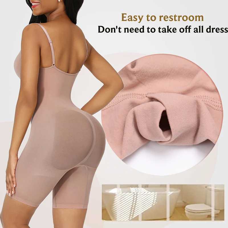 Women Bodysuit Shapewear Tummy Control Full Body Shaper Slimming Sheath Butt Lifter Push Up Thigh Slimmer Abdomen Shapers CorsetL240727