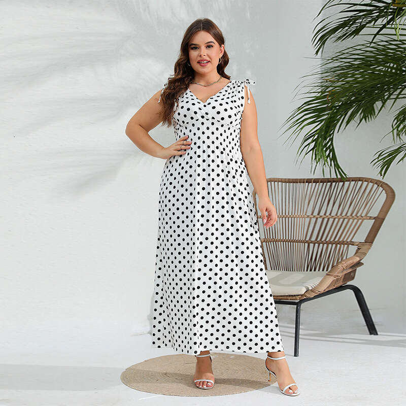 Hot Selling 2024 New Elegant and Stylish Oversized Dress in the United States Sleeveless Chubby Mm Long Dress Weighing 200 Pounds Can Be Worn Lace Dre