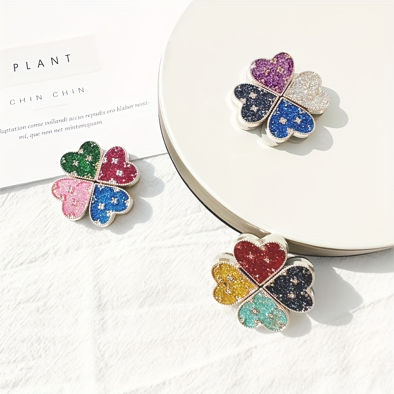 Headscarf strong magnet heart magnetic buckle scarf buckle collar clip magnetic suction buckle brooch scarf shawl fixed anti light magnetic buckle 1 p