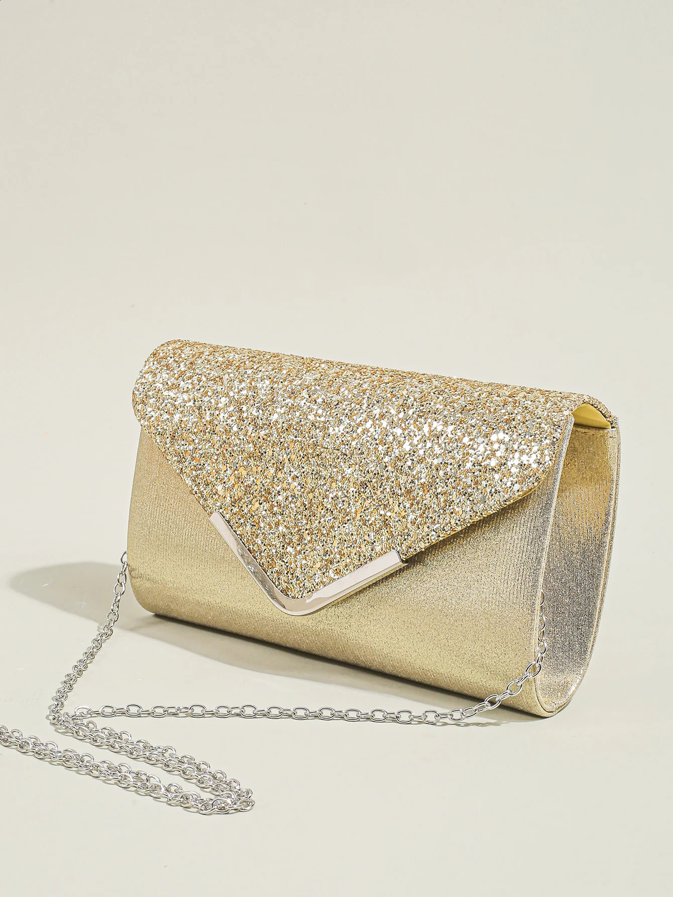 Womens evening envelope handbag promotion sequin clutch wallet shoulder chain cross body bag 240726