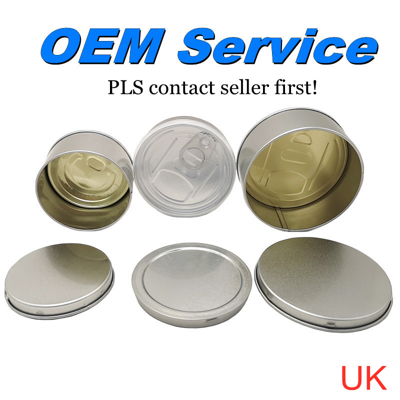 500pcs Food Savers Storage Containers Tin Empty Cans Customized Stickers OEM