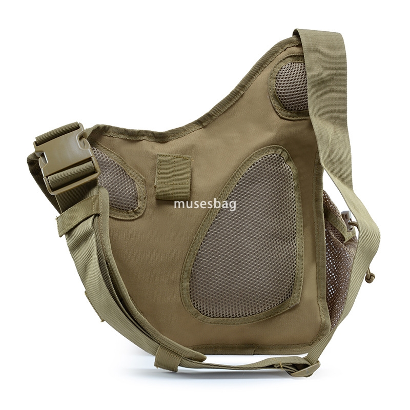 Large Army camouflage single shoulder saddle Oblique straddle riding camera outside tactical waist pack crossbody bag