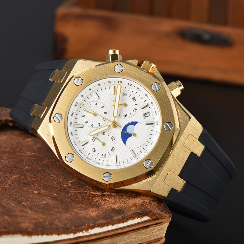 2024 Men's automatic watch top brand original sports quartz men's watch all steel waterproof chronograph men Relogio Masculino