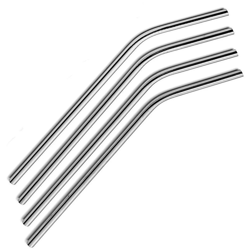 500pcs Stainless Steel Straw Steel Drinking Straws 8.5" 10g Reusable ECO Metal Drinking Straw Bar Drinks Party Stag