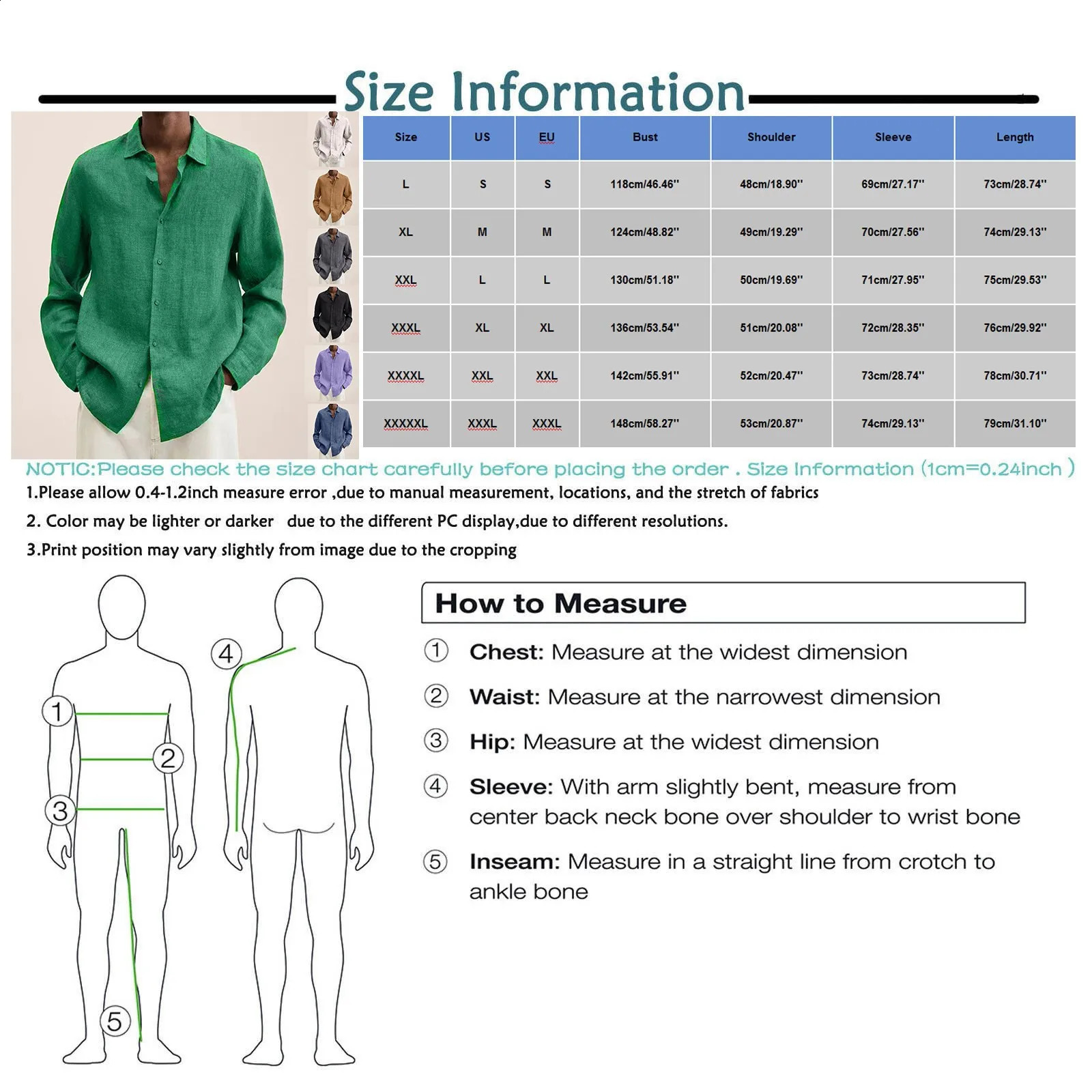 Mens Shirts Casual Cotton Linen tops Spring Summer Solid Color Long Sleeve Blouses Single Breasted Male Top clothes 240726