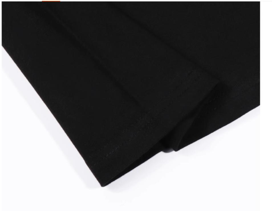 Soft T shirt 230g Pure Cotton letter Home Outdoor Anime Print Short Sleeve Soft Men Tops Tees 2024 New Clothings