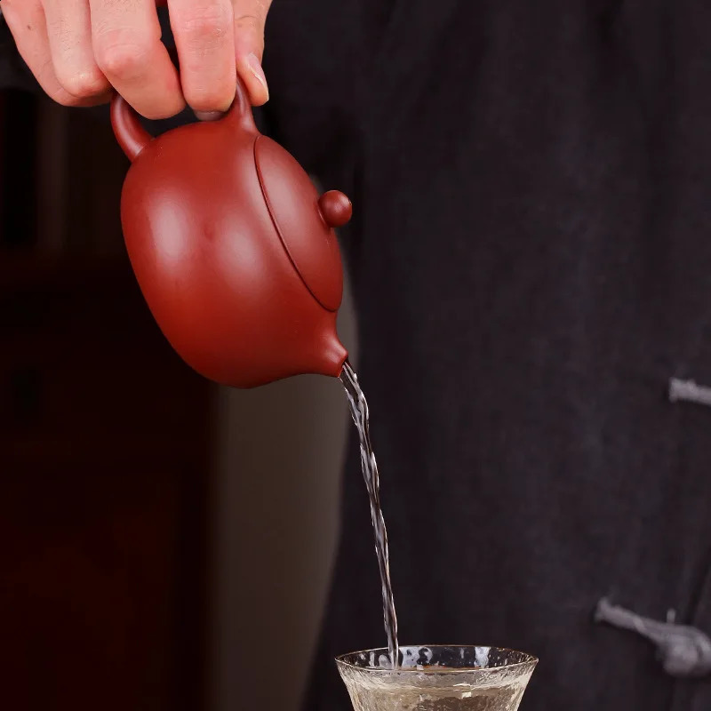 Yixing Teapot Tea Pot filter Xishi Pot Beauties Handmade Purple Clay Teaware customized Gifts Drinkware Set Drink Puer 240726