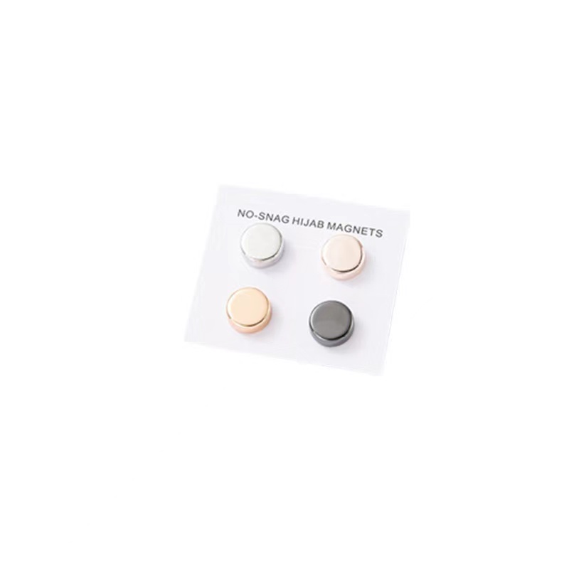 Spray painted circular magnetic buckle scarf buckle collar clip magnetic suction buckle brooch scarf shawl fixed anti light magnetic buckle 1 piece/4 