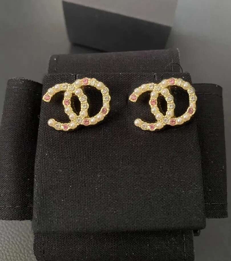 Top Quality Stud Fashion Stud Earrings Woman Designer Earring Multi Colors C Letter Jewelry Women Diamond Wedding Gifts Jew