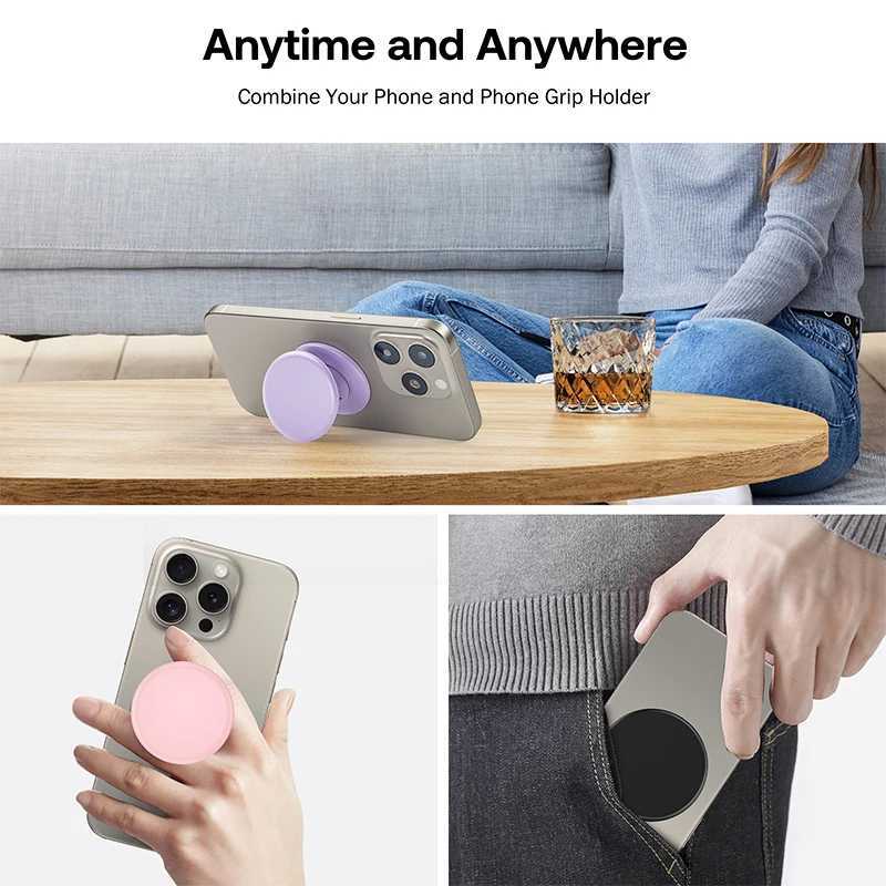 Foldable Elastic Mobile Phone Finger Grip Stand for iPhone Huawei Finger Ring Holder Pocket Socket Grips Pop Holder M250321