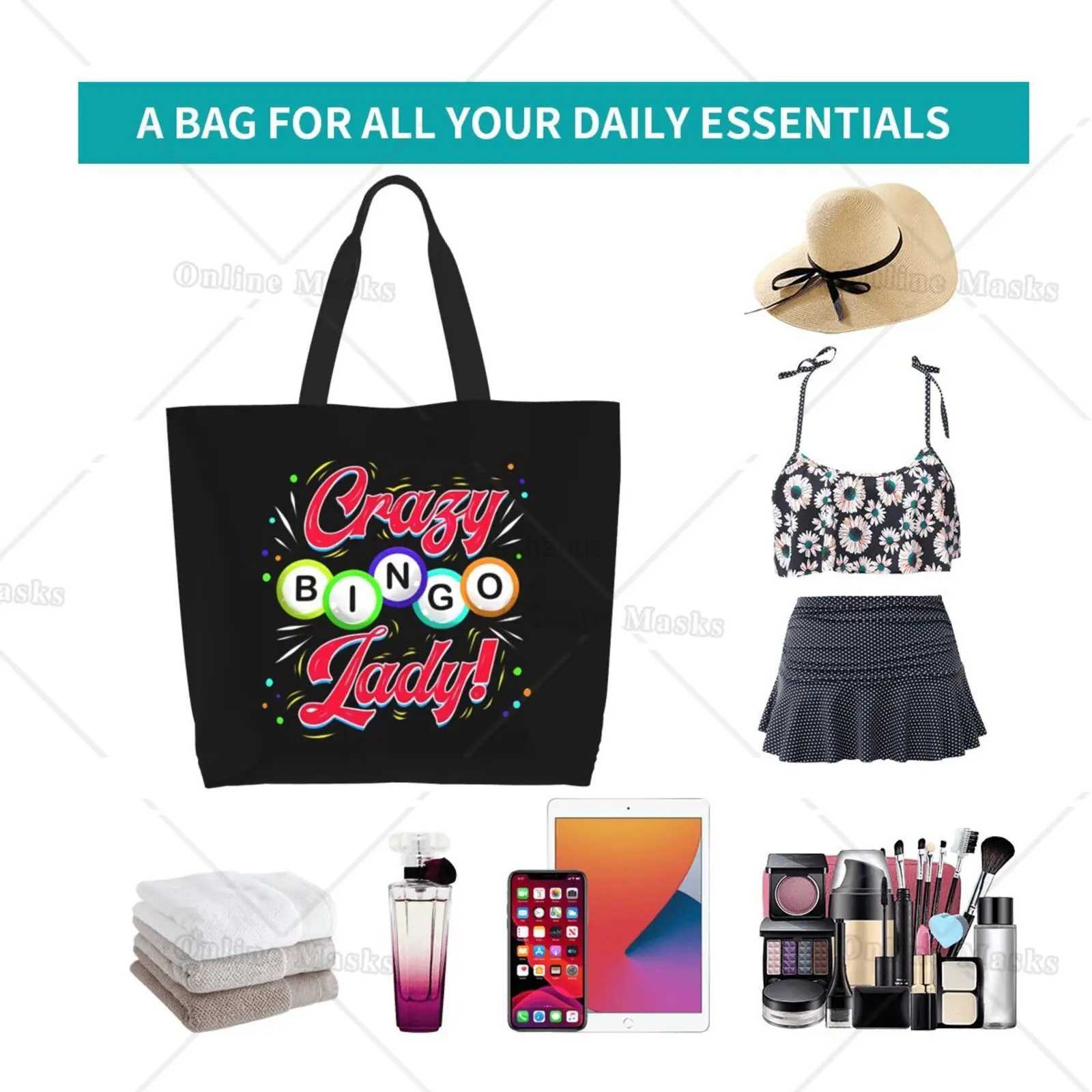 Womens Tote Shoulder Bag Bingo I Need One More Number Travel Handbag Storage Reusable Handle BagXJ240727