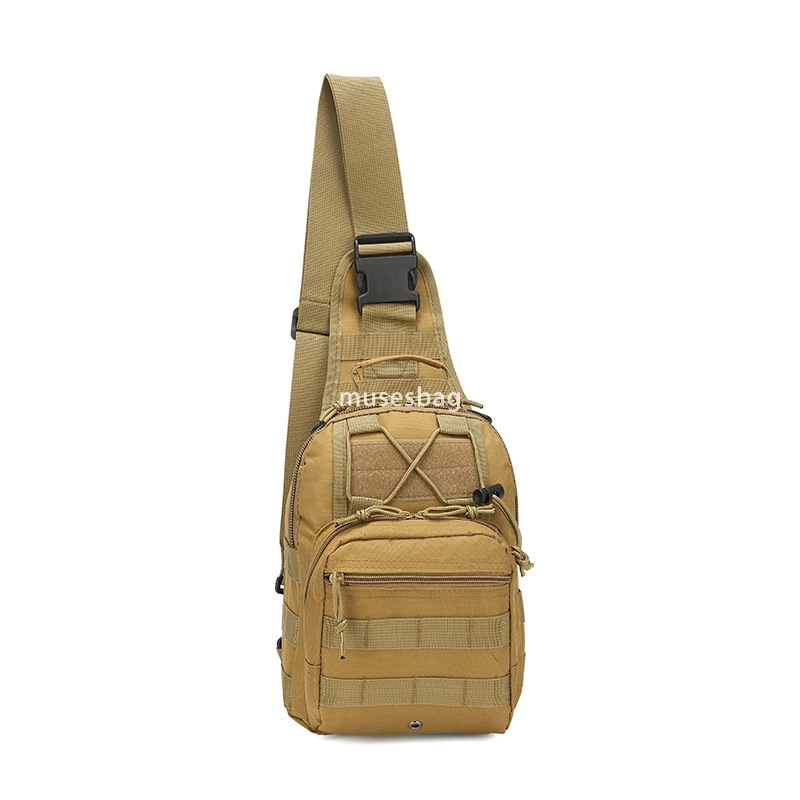 Foreign trade men's chest bag outdoor sports large capacity waterproof wear-resistant camouflage chest bag multi-functional military fan tactical