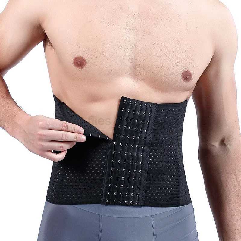 Men Compression Shapewear Waist Trainer Trimmer Belt Corset For Abdomen Belly Shapers Tummy Control Fitness Slimming Body ShaperL240727
