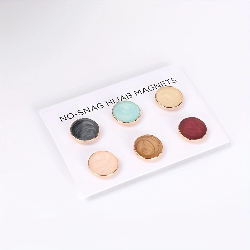Headscarf, strong magnet, oil dripping, magnetic buckle, silk scarf buckle, collar clip, magnetic suction buckle, brooch 1 piece/6 pairs