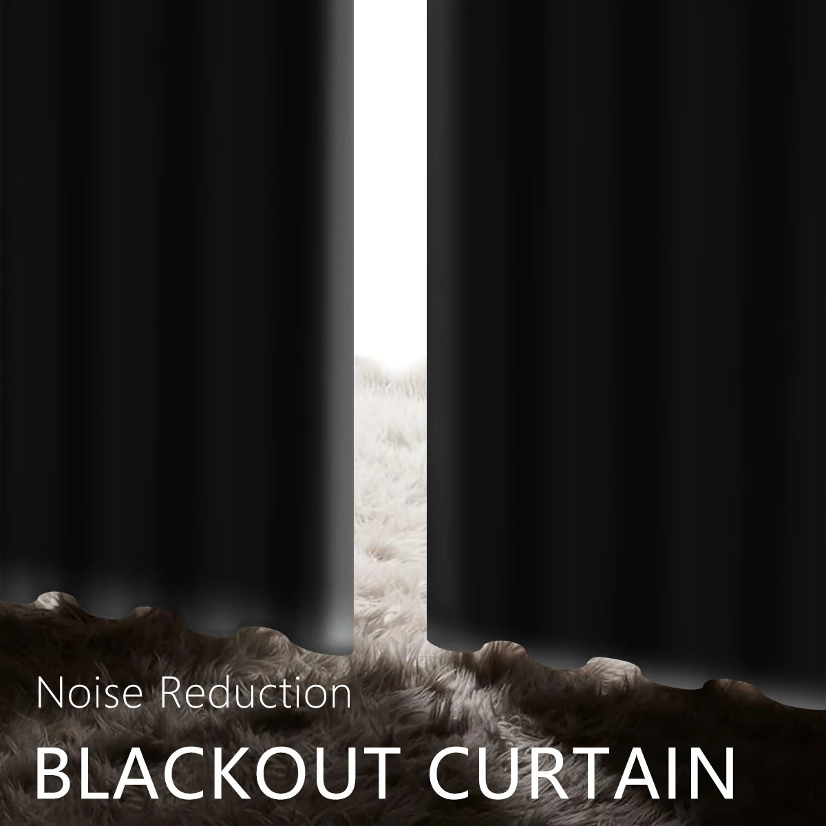 1 piece of solid color full tone and sun protection 100 blackout curtains bedroom living room Curtain 240726