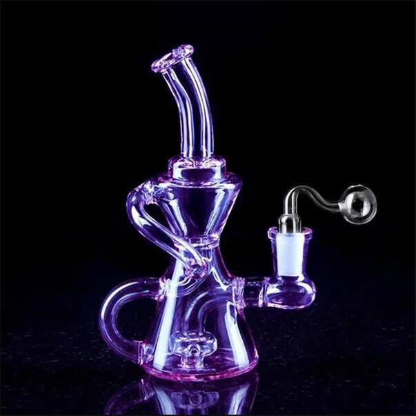Recycler dab rigs Glass Water bongs Hookahs Smoking Pipes Feb Egg Bongs Oil Shisha With 14mm Banger