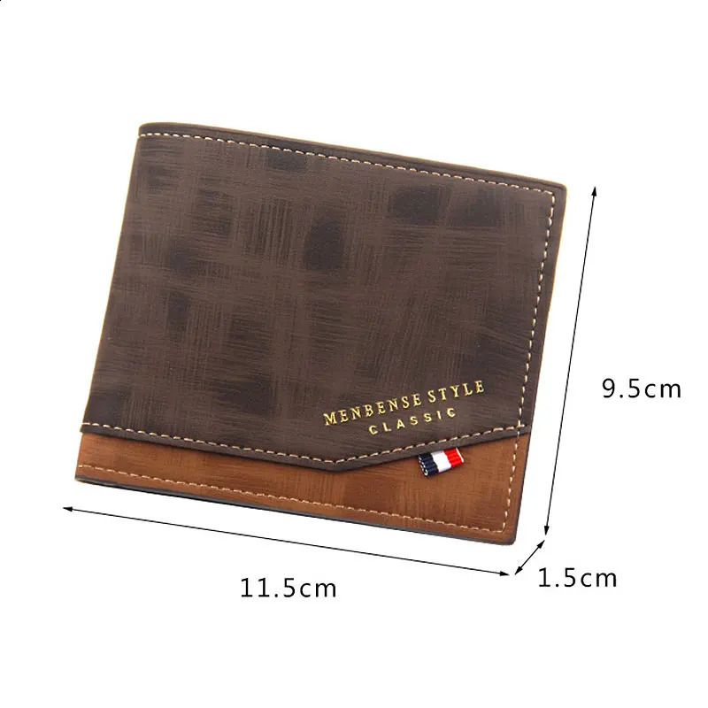 Free name carving mens wallet ultrathin coin pocket po holder mini card frosted leather 240810