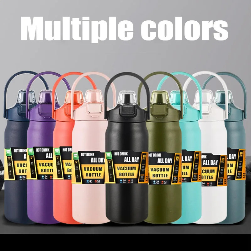 1500ML Stainless Steel Thermo Bottle Portable Thermos Large Capacity Water Tumbler Thermoses Outdoor Vacuum Flasks 240727