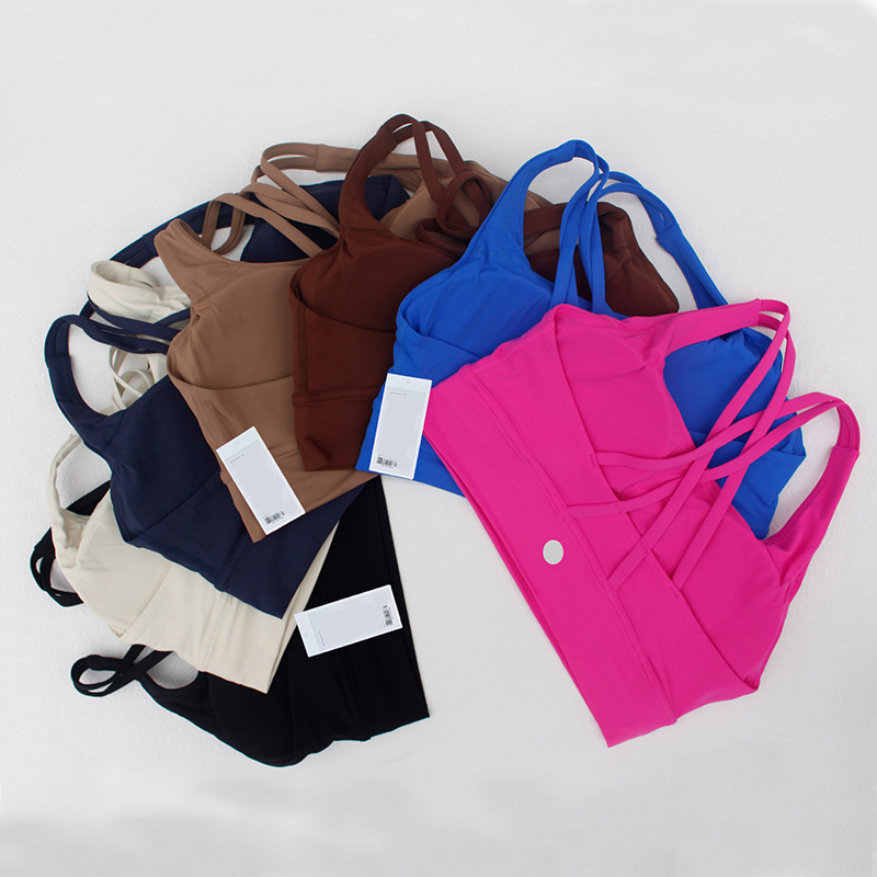 Yoga women Sports lulu-bra Gym Workout bra Breathable Top Yoga Wear Clothes Bralette for Women Underwear clothing Shockproof Beautiful Back