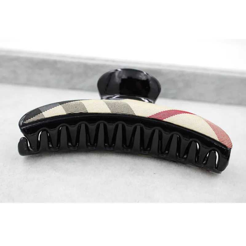 Retro Fashion Grid Plaid Hair Claw Hair Accessories Classic Bow Stripe Houndstooth Hair Claw Clips For Women Headwear HairpinsL240727