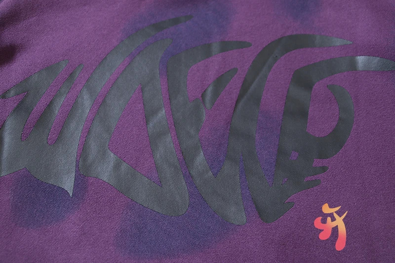 American WDW Hoodie Street Retro Purple Distressed Mud Dyed WHO DECIDES WAR Sweatshirts Casual 2XL Fleece Men Women Hoody 240717