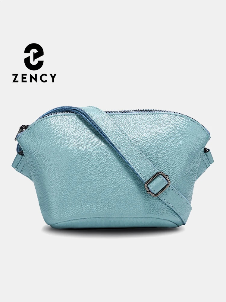 Zency Small Leather Bag For Women Simple Casual Handbag With Zip Pockets Adjustable Strap Shoulder Cross Body Purse Roomy Bag 250528