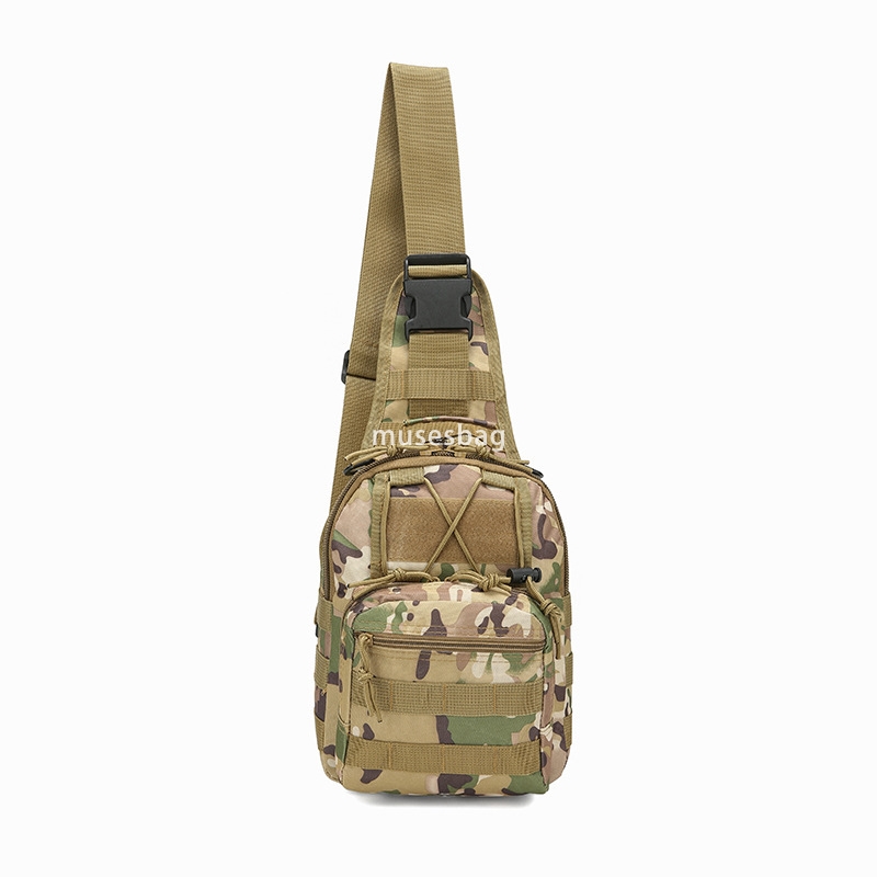 Foreign trade men's chest bag outdoor sports large capacity waterproof wear-resistant camouflage chest bag multi-functional military fan tactical
