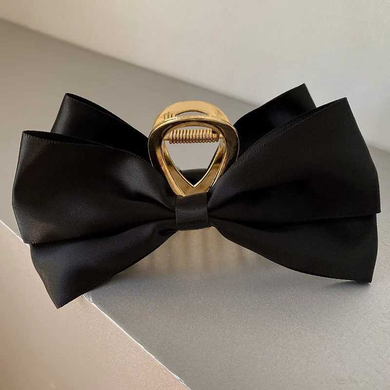 1 fashionable satin bow hair clip a brand new bow hair clip suitable for sweet girls and womens headwear giftsL240727