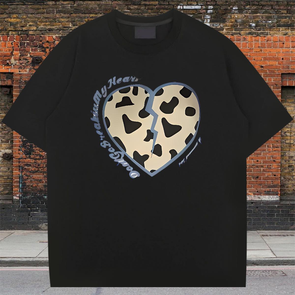 Classic Casual T-Shirts letter Tee Shirt 230g Cotton Casual Beach Wholesale Custom Printed Pure Cotton Tshirt for Man Woman